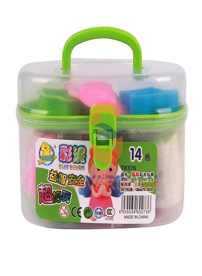 SAMVARDHAN 14 Colors Soft Polymer Play Dough Modelling Clay with Tools (Pack of 1, 3 Tools), Multicolor - Image 1